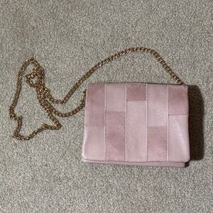 LC Lauren Conrad Blush Crossbody Bag with Gold Chain